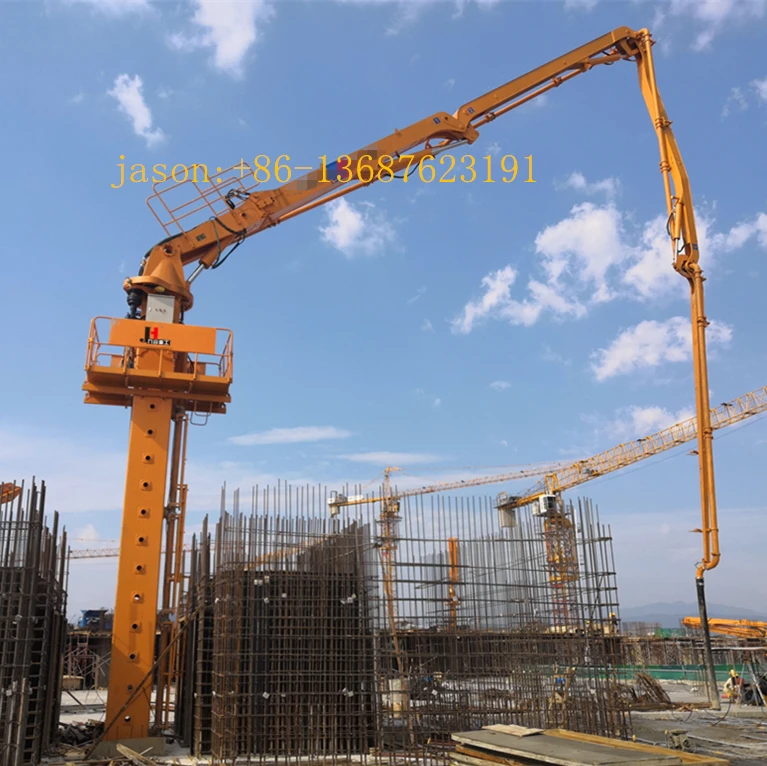 Factory price! 28m 32m 33m hydraulic jacking self climbing concrete placing boom for building construction!