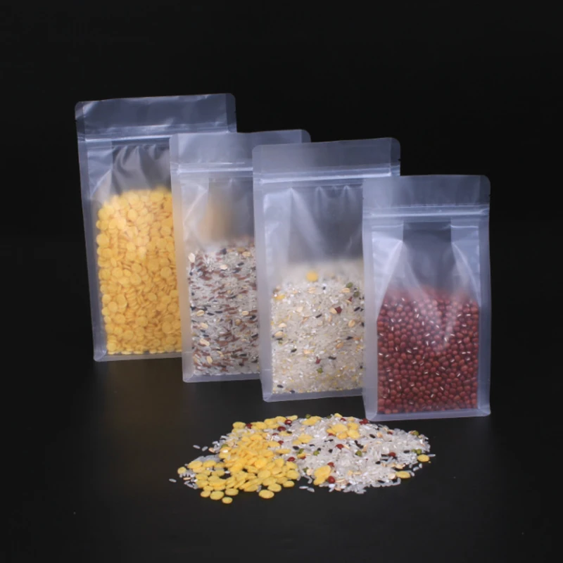 Clear Zipper Flat Bottom Pouch Bag, Coffee/Tea/Spices Packaging Bag, Snack Bag