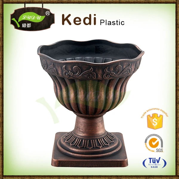 Wholesale hot sale cheap double color plant planters large outdoor garden flower pots