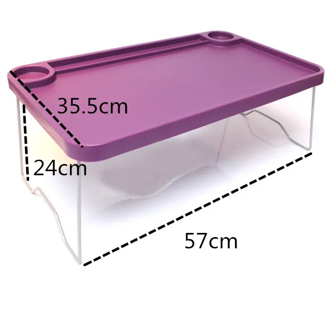 
MOQ500PCS 10 years export experience folding Promotion plastic bed bed tray laptop lap desk mount computer table with metal leg 