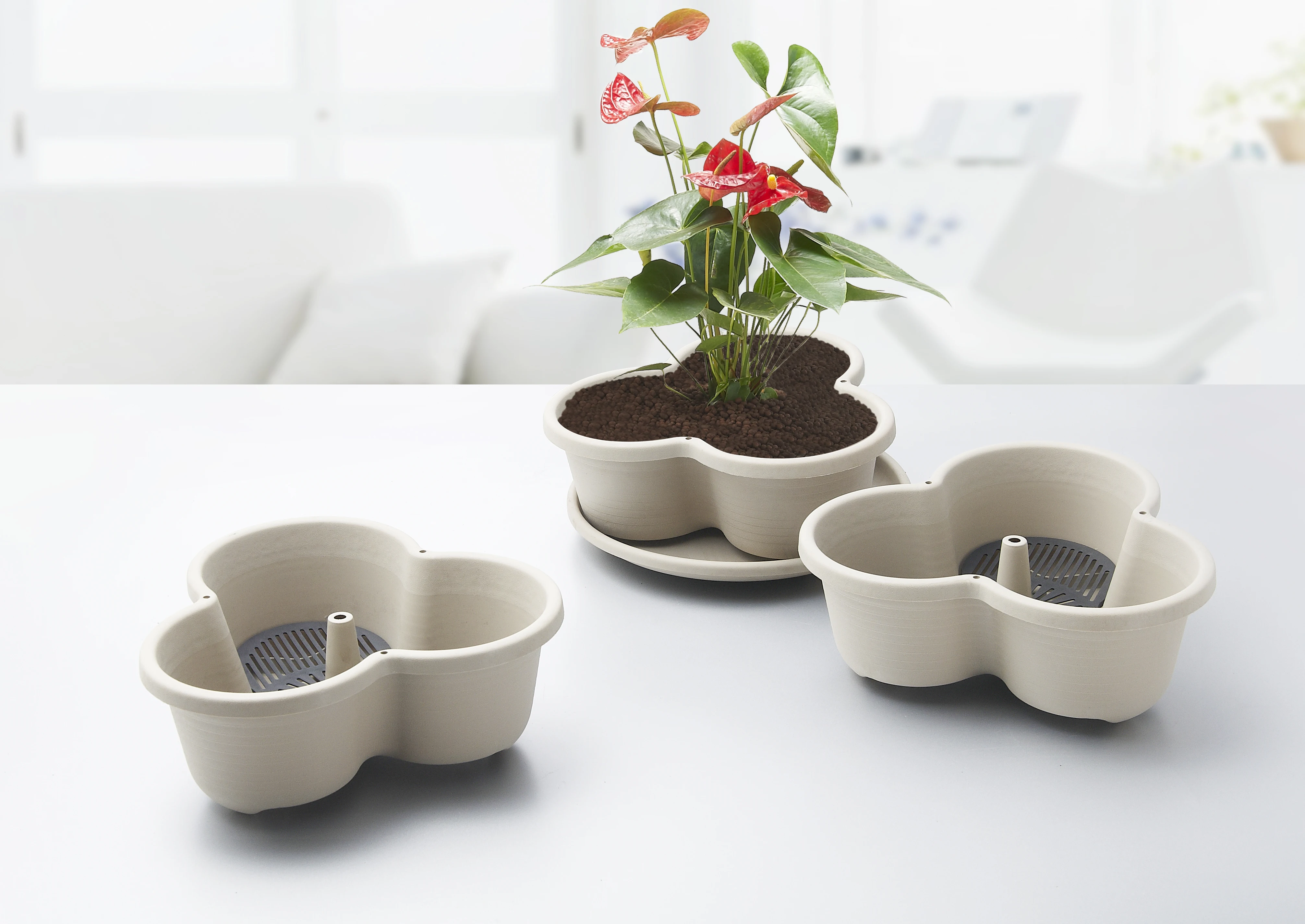 Indoor balcony Stackable plastic Garden Planter Herb tomota potato pot vertical Flower Pots outdoor decor tower