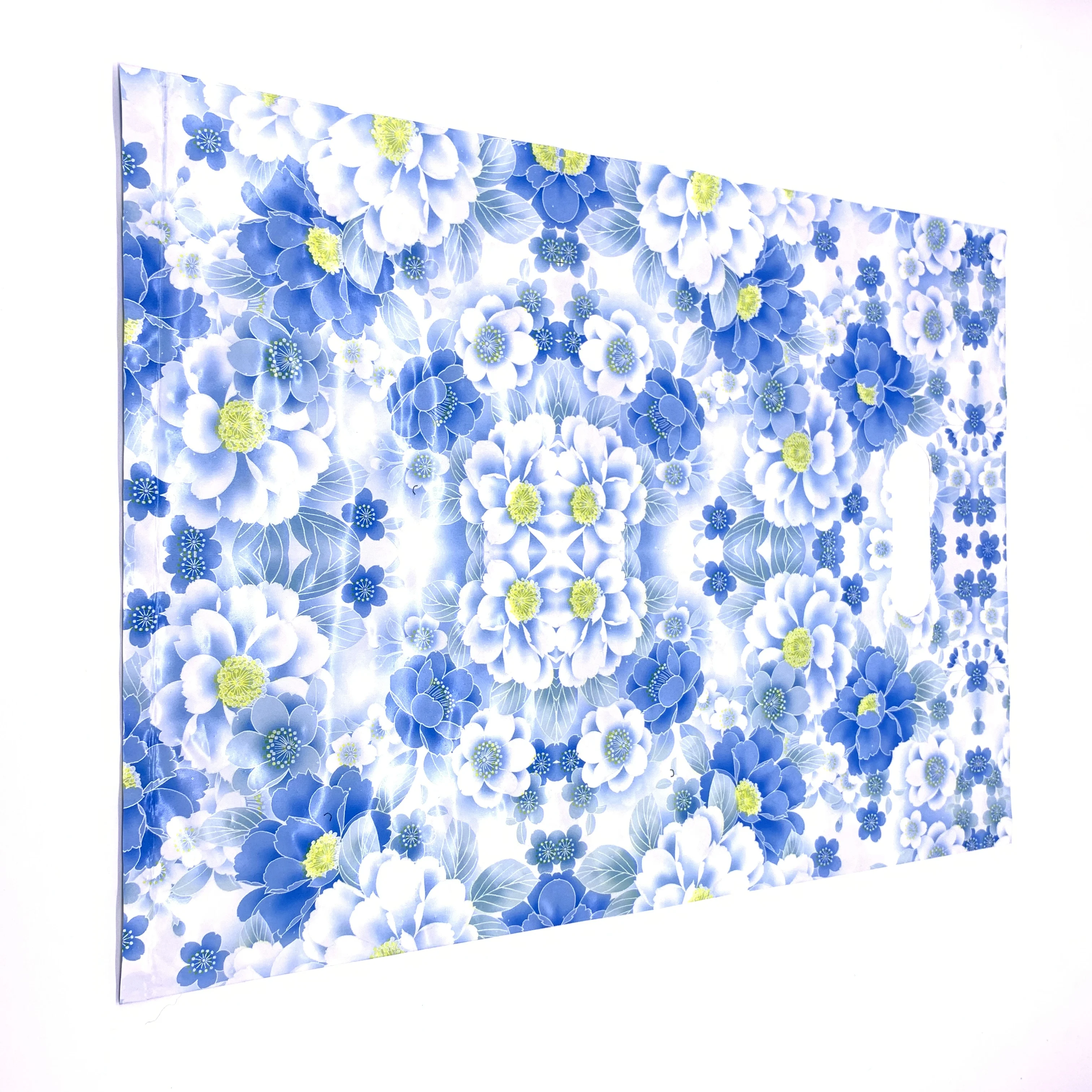 Custom made handle die cut plastic bags