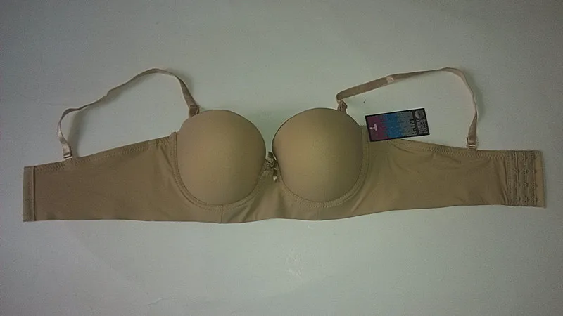Strapless underwire bras fetish lingerie for women with special making on the bottom