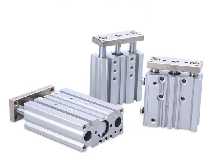Three shaft  pneumatic air cylinder with magnetic piston MGP TCM series Slide bearing and ball guide bearing with cushion
