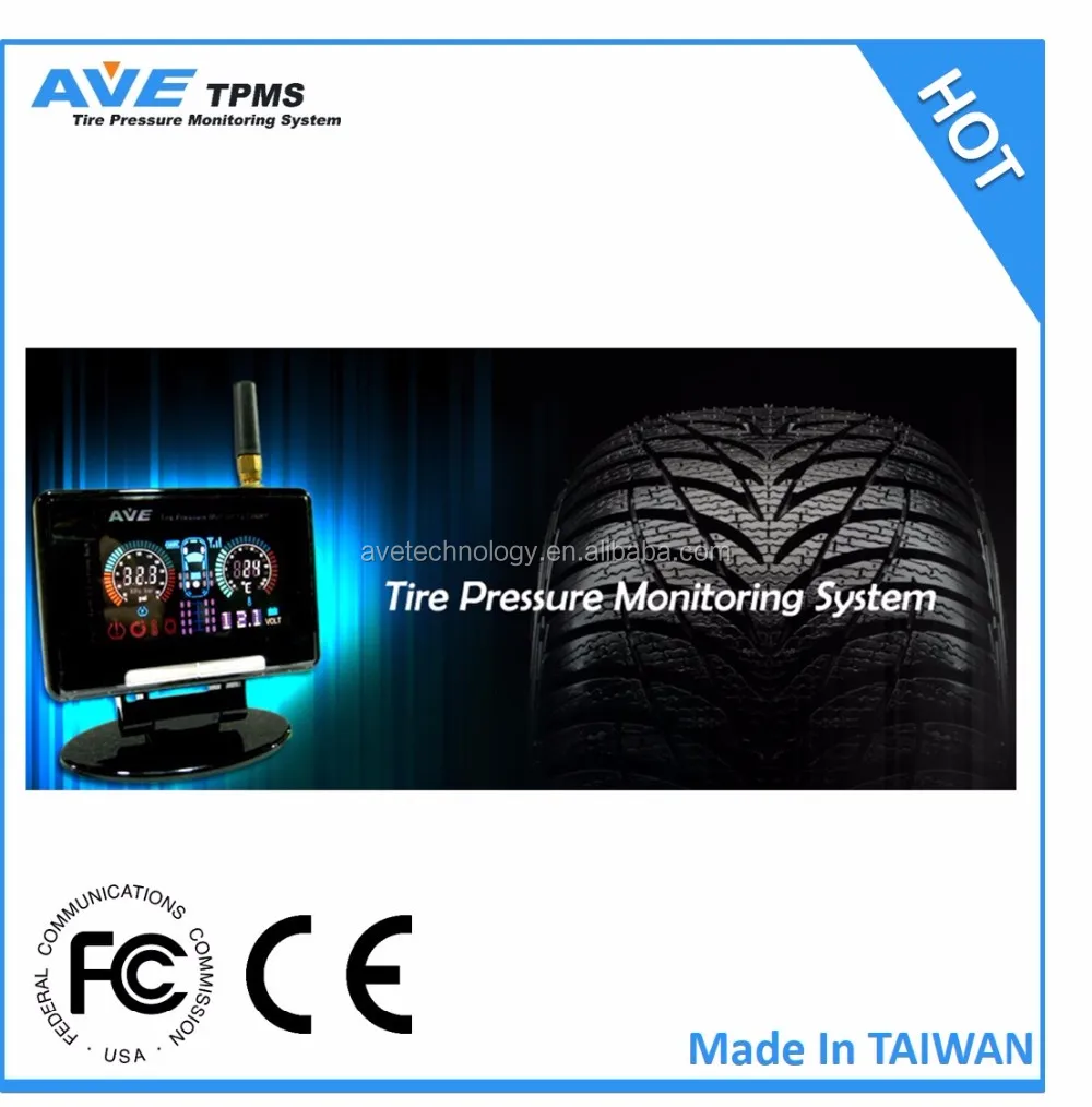 Система контроля давления в шинах AVE, общее решение: Цветной манометр TPMS для грузовиков/Автобусов/квадроциклов/автомобилей, для 1 ~ 27 шин