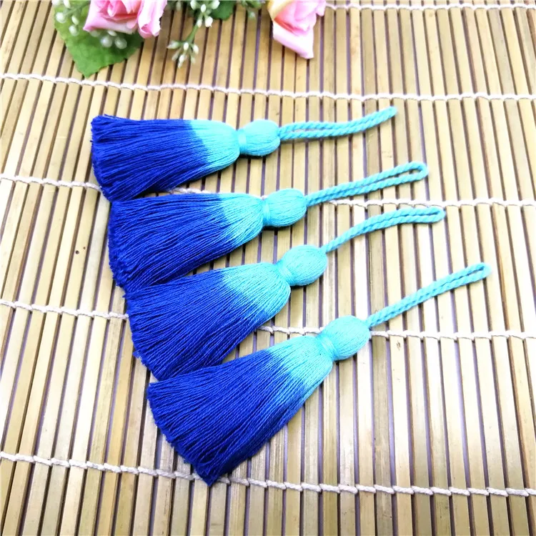 Hight quality multi colors tassel fringe keychain for handbag