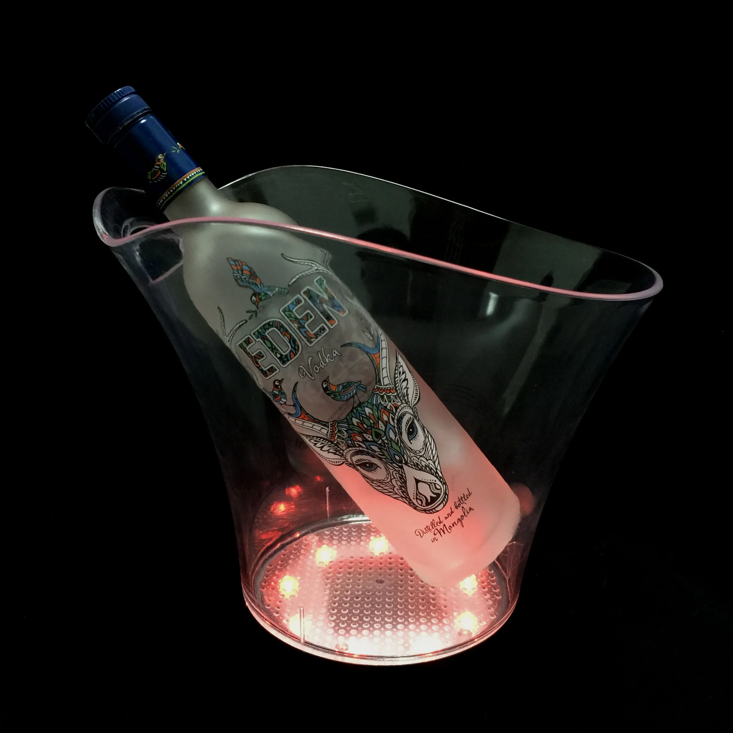 Hot Sale New Shape LED Beer Ice Bucket For Night Club