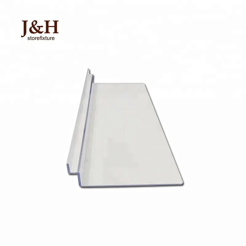 J&H Storefixture Slatwall 24.8*10.5cm Flat Clear Acrylic Plastic Shoe Display Shelf Product Display Holder