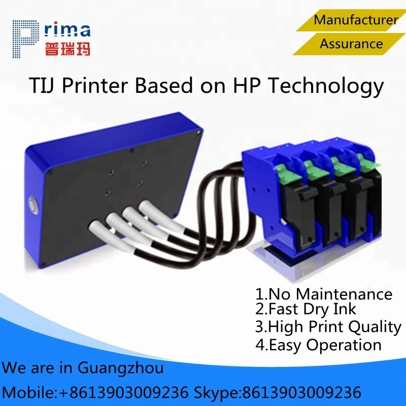 Promotion waterproof high efficiency EC series print dynamic QR barcode and excel data printer with 1-4 heads