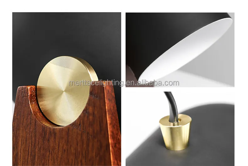 
Modern hotel Spot Lamp Study Indoor Office retro table lamp Wooden 
