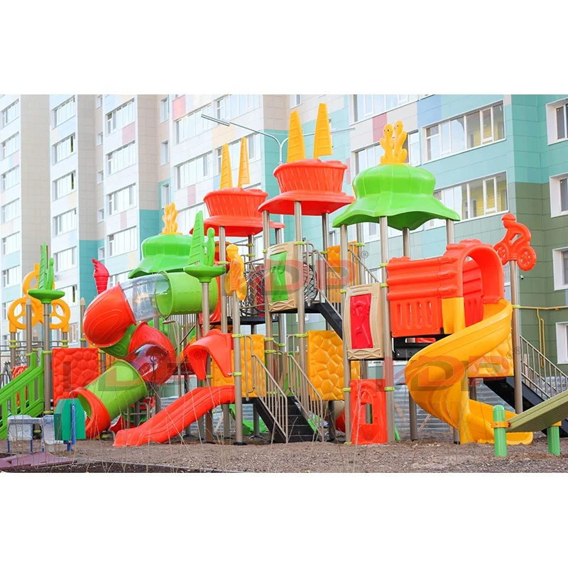 Chinese factory custom new large plastic slide children outdoor toys games kids outdoor playground equipment prices