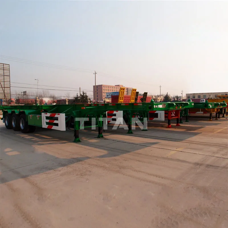 iso tank container chassis semitrailer 20ft 40 foot 45 feet cargo 3axle container semi trailer with twist locks