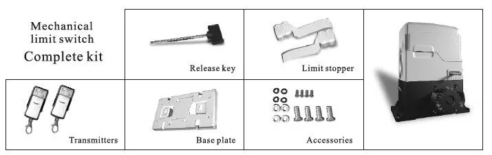 CE And ROHS Approved 1200~1500Kgs Electric Sliding Door Operator