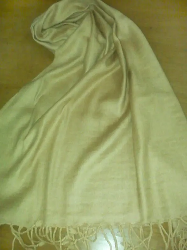 Beige 100% Viscose Pashmina Shawls Rayon Stoles and Scarves for Adults for Autumn Season