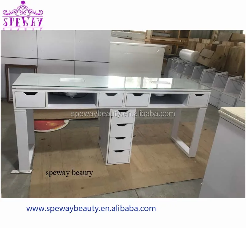 
2021 double nail table/nail dryer station/portable manicure table nail station 