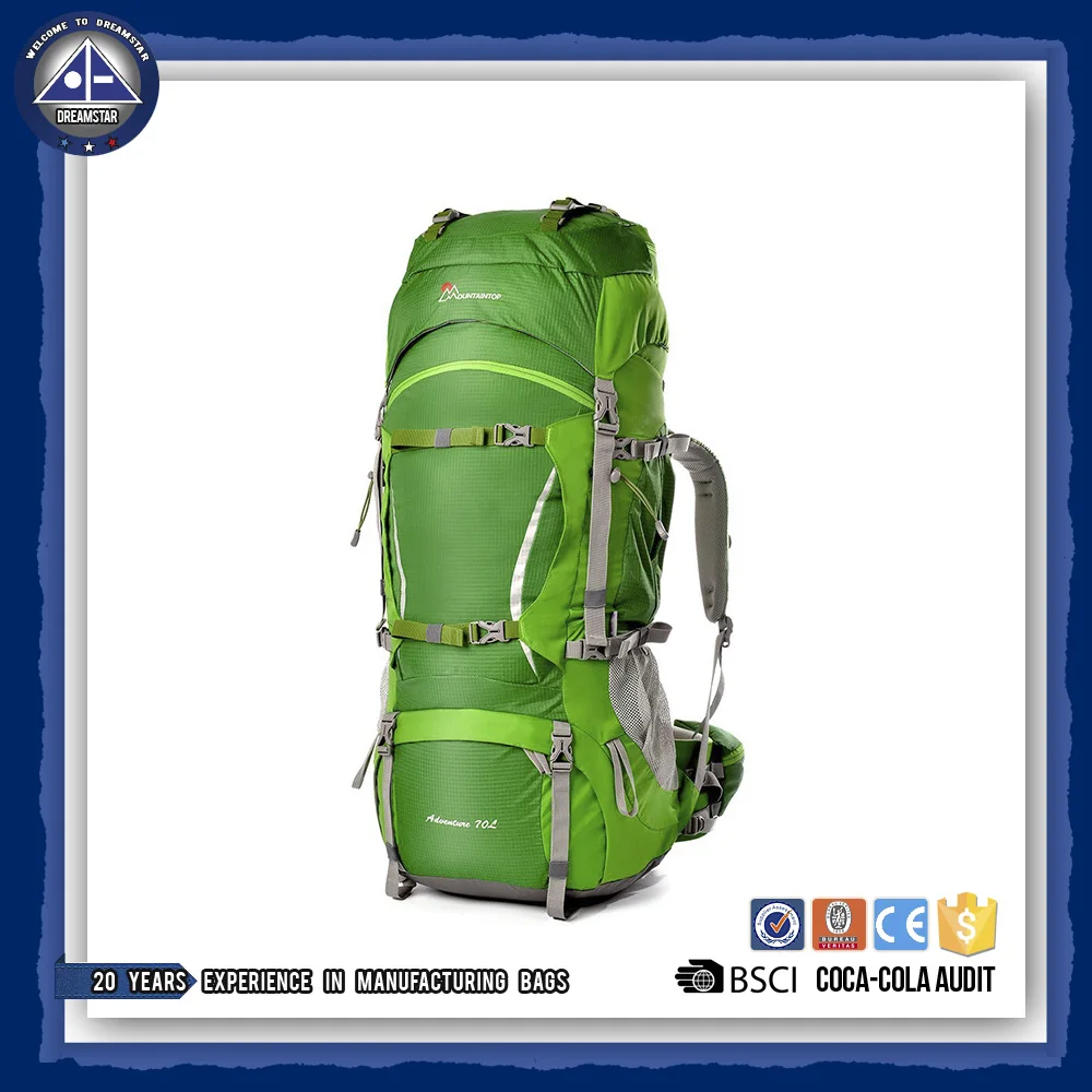 70L+10L Outdoor Sport bag Water-resistant Internal Frame Backpack Hiking Camping