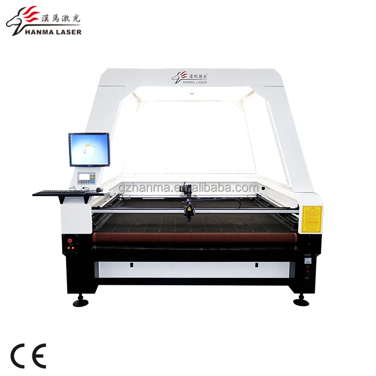 Industry Easy operated clothes digital cutting machines+100 watts laser cutter