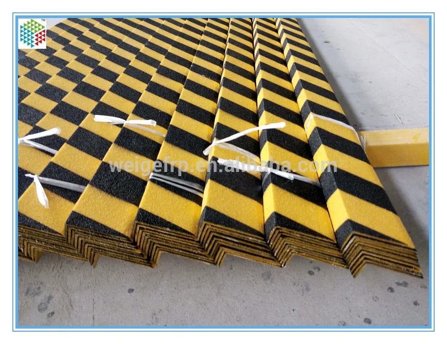 High Strength FRP GRP Fiberglass Anti Slip Stair Edge Nosing