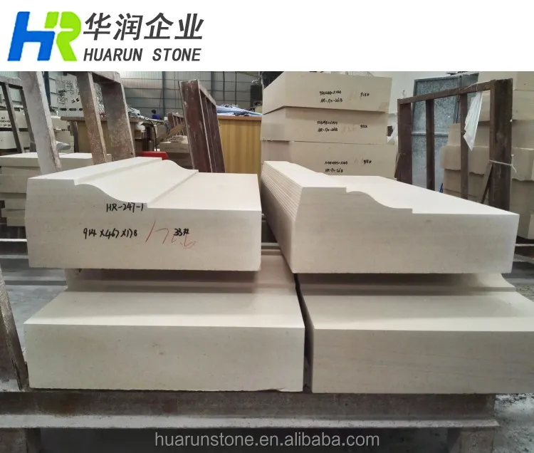 Gascogne Beige Limestone Cornice, Limestone Moulding, Limestone Casing