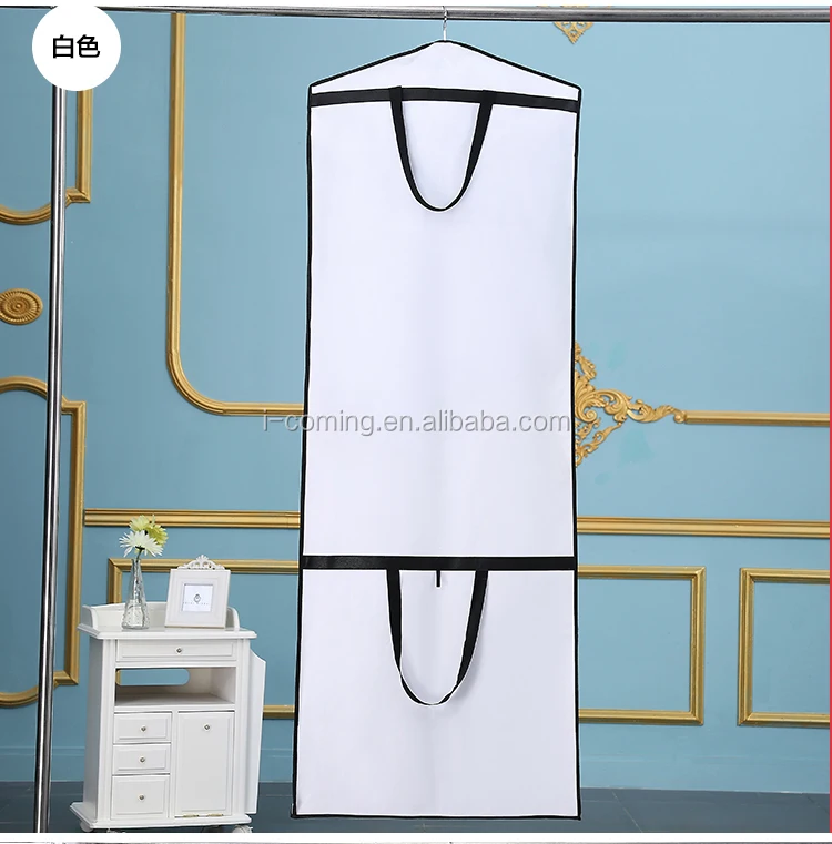High Quality Long Dress Garment Bags Durable Cotton Woven Peva Polyester PP for Storage Packing Travel-Made in China