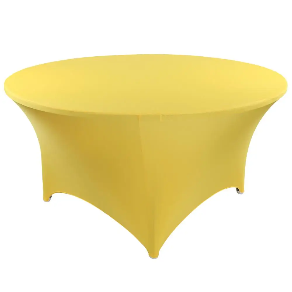 Hot Sale Fancy Stretch Dark Blue Tablecloth 6ft Folding Table Cover for Wedding Party Event Birthday Decoration