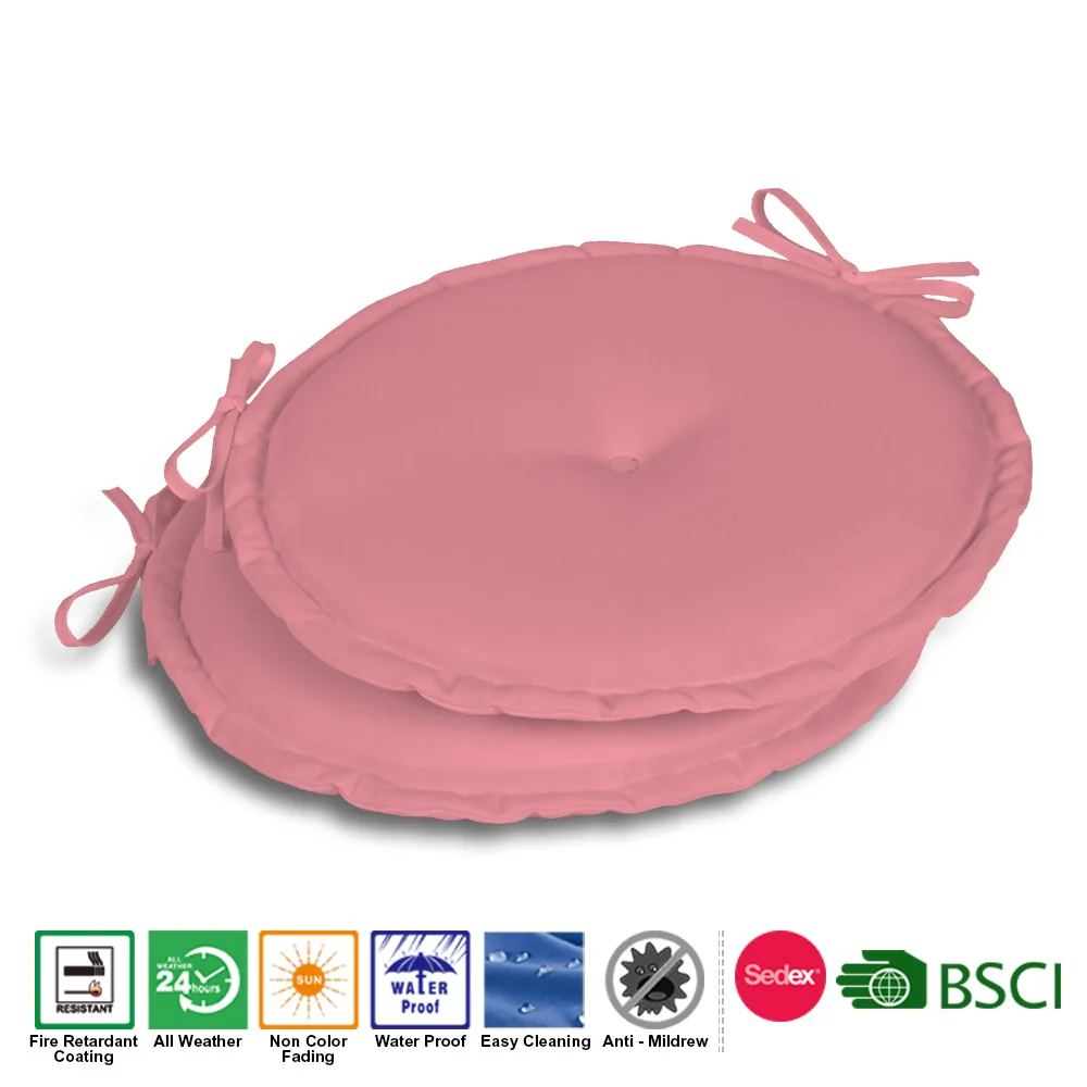 
Custom Made Economic Polyester Plain Chair Cushion Pads Round Shape Cushions for Living Room 