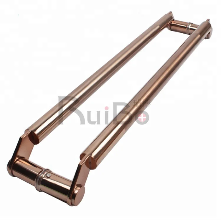 Wholesale rose gold back to back  stainless steel sliding glass interior door pull handles
