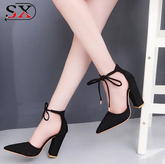 Fashion Women Summer High Heel Lace-up Open Toes Style Sandals for Women Girls Footwear Shoes