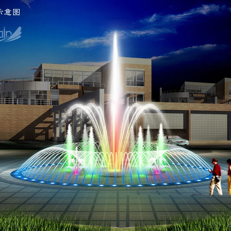 Colorful lights fountain decorative program control dancing water fountain
