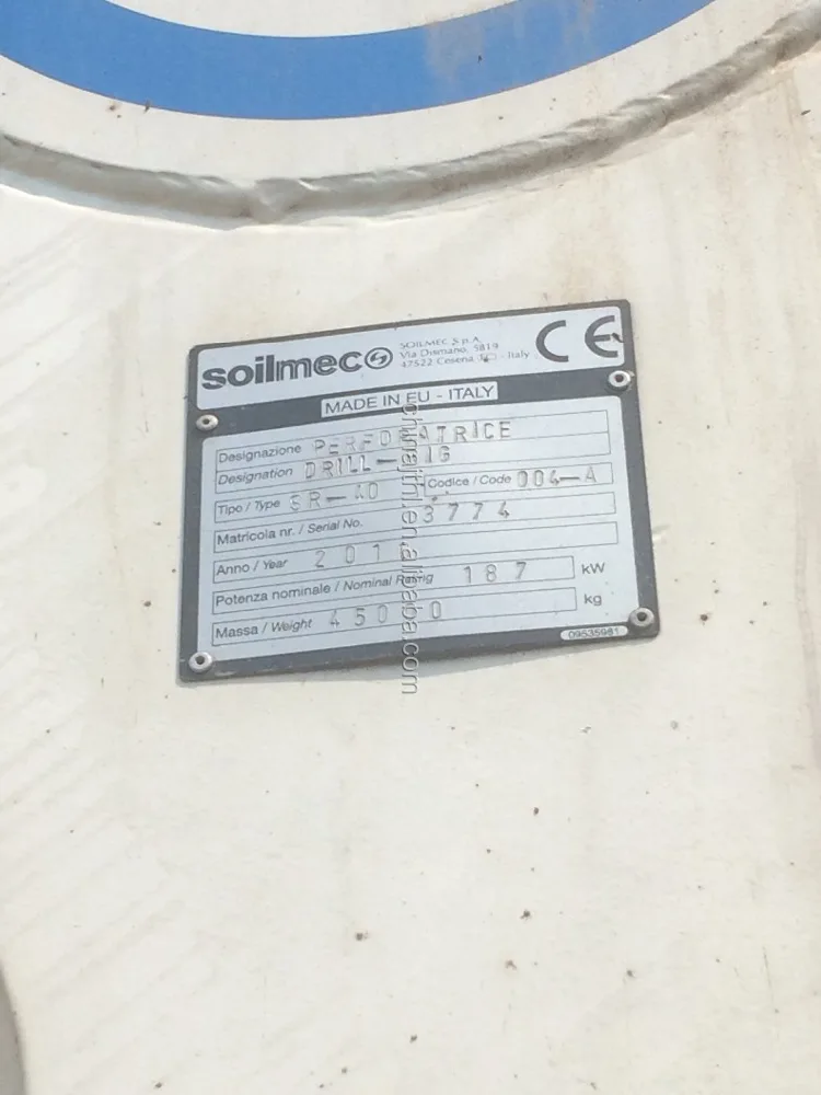 Used SOILMEC SR40 piling rig