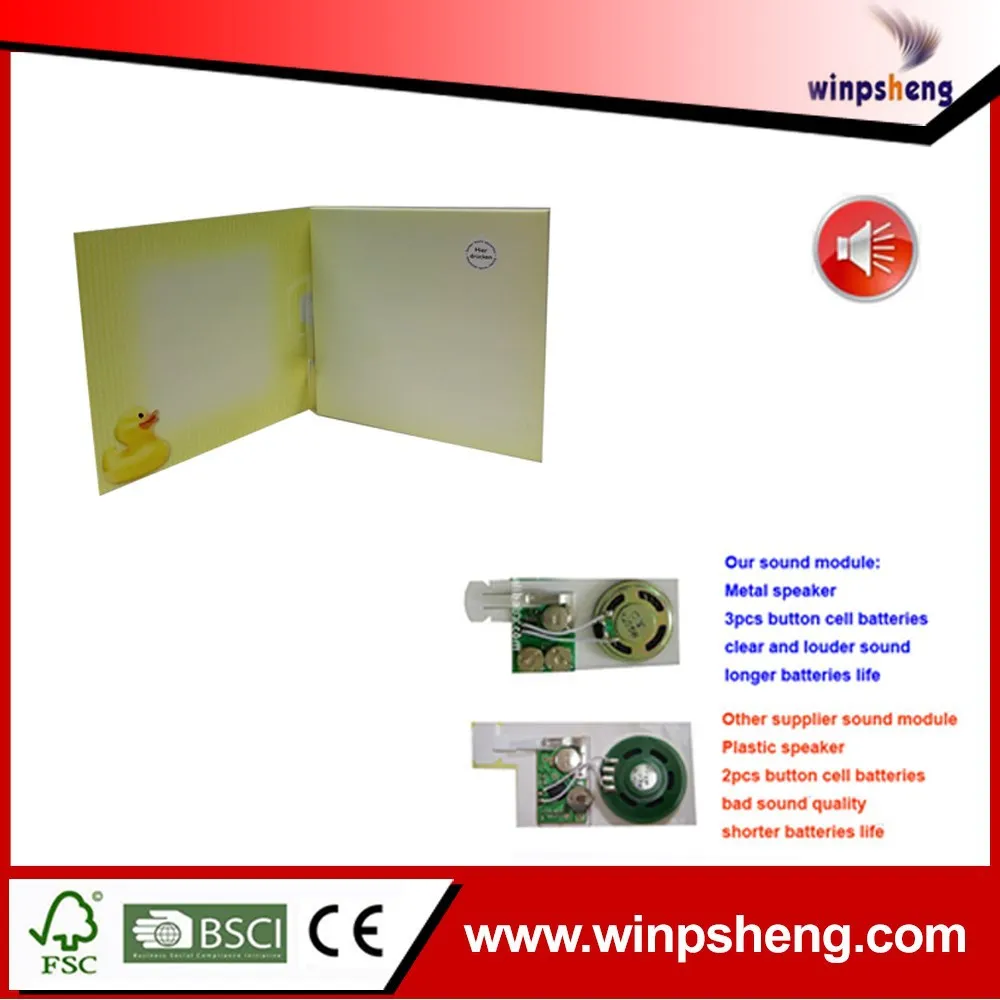 
Best Quality 30s Voice Recordable Sound Modules For Birthday Greeting Card Made In China, Shenzhen 