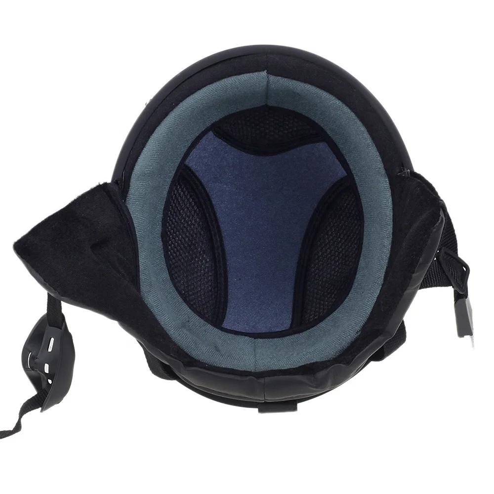 Universal Custom New Style Matte Black Star Pattern Half Open Face Protective Helmet with Goggle for Man and Women