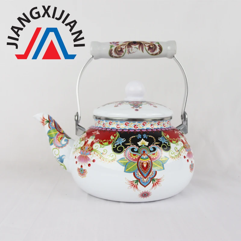 2,5л турецкий эмалированный чайник с керамической ручкой чайник