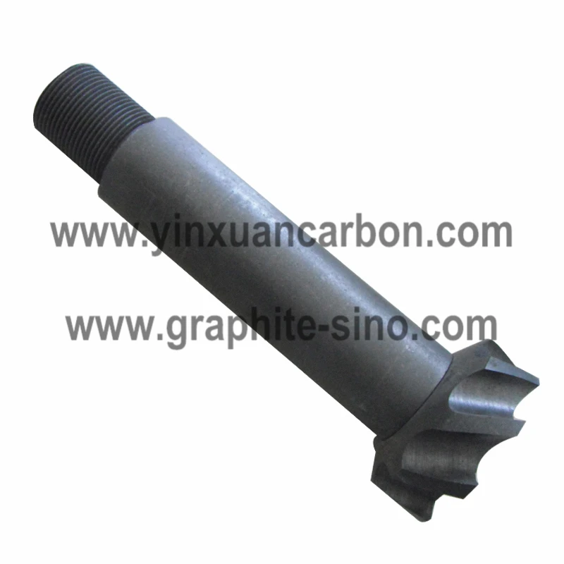 China aluminum degssing graphite rotor and shaft price