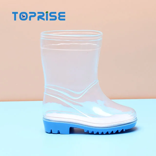 clear transparent natural rubber kids wellington rain boots