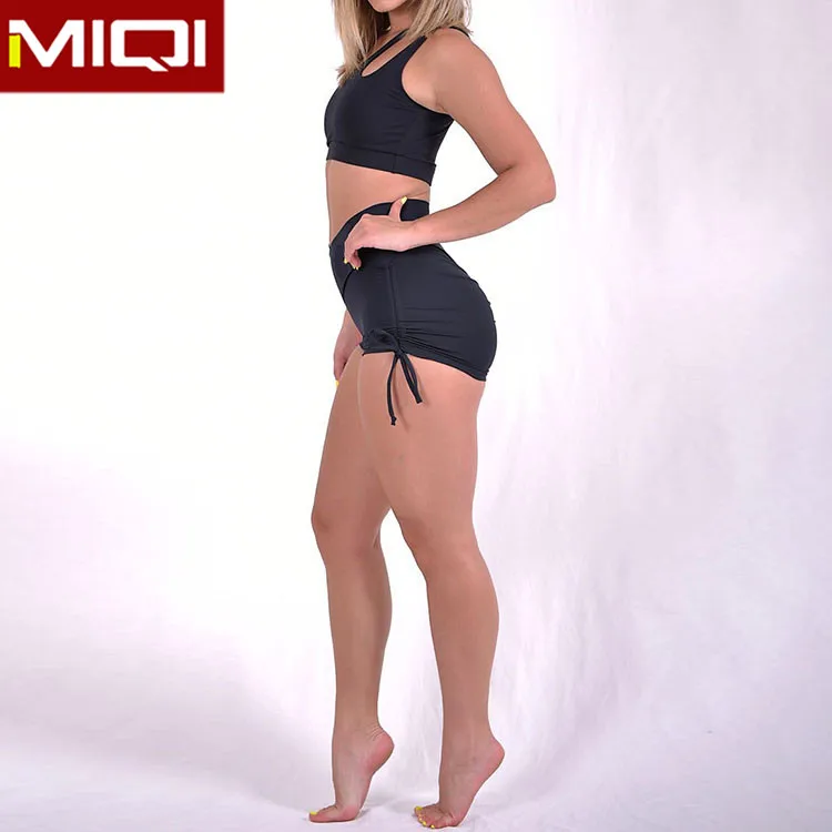 Logo Customized Bunny Scrunch Butt Shorts Side Womens Sexy Stringer Bum Booty Short