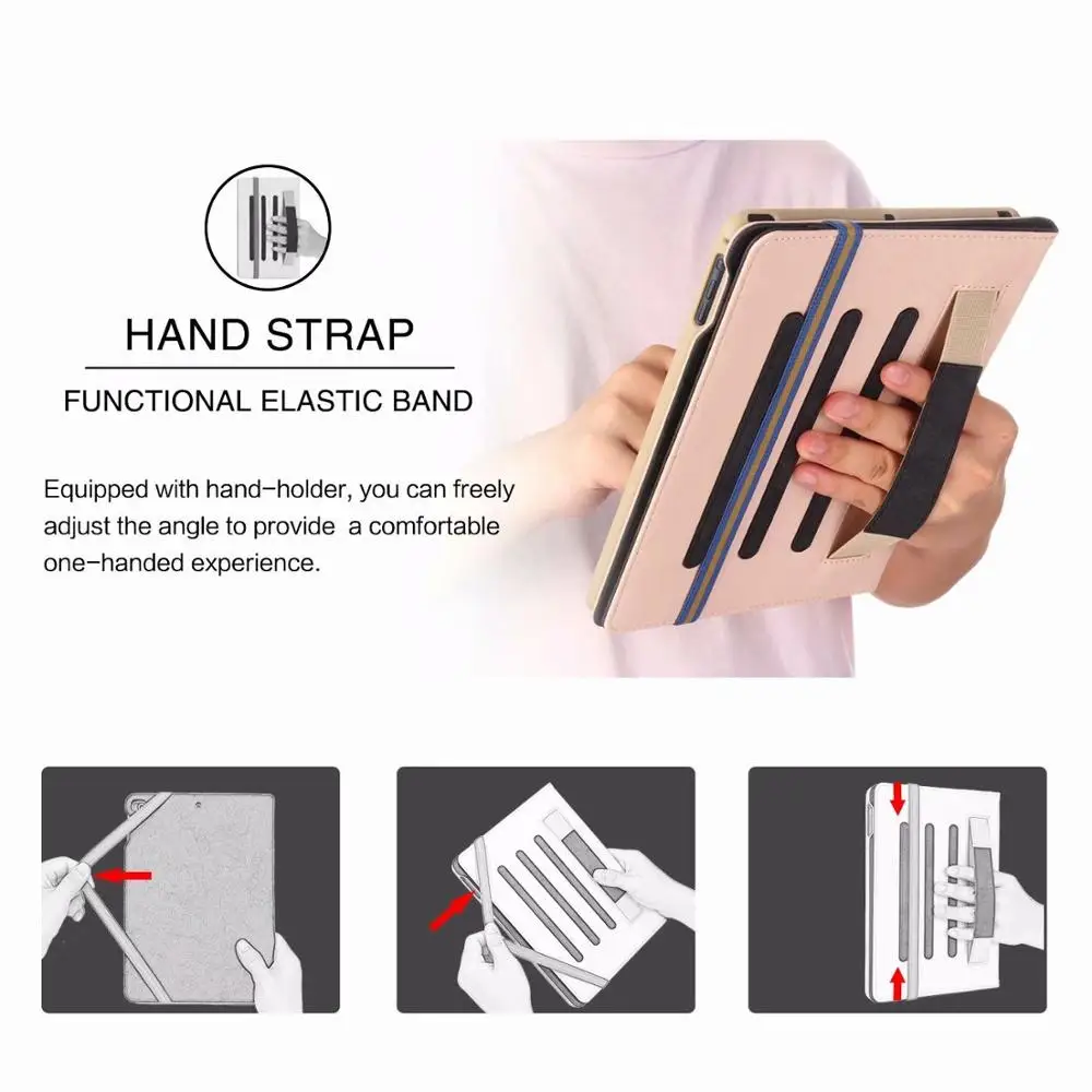 
PU Leather For IPad 9.7 Inch 2018/2017 Case, Premium Leather Business Slim Folding Stand Folio Cover with Auto Wake/Sleep 