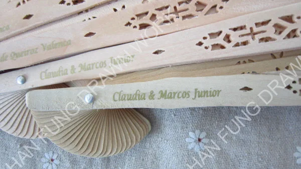 Decorative Natural Wood Sandalwood Custom Wedding Hand Fan