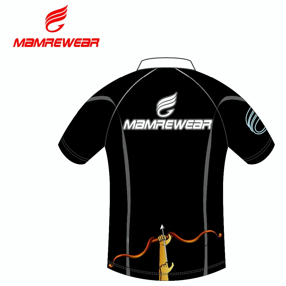 black style club 1/4 zipper archery jersey T