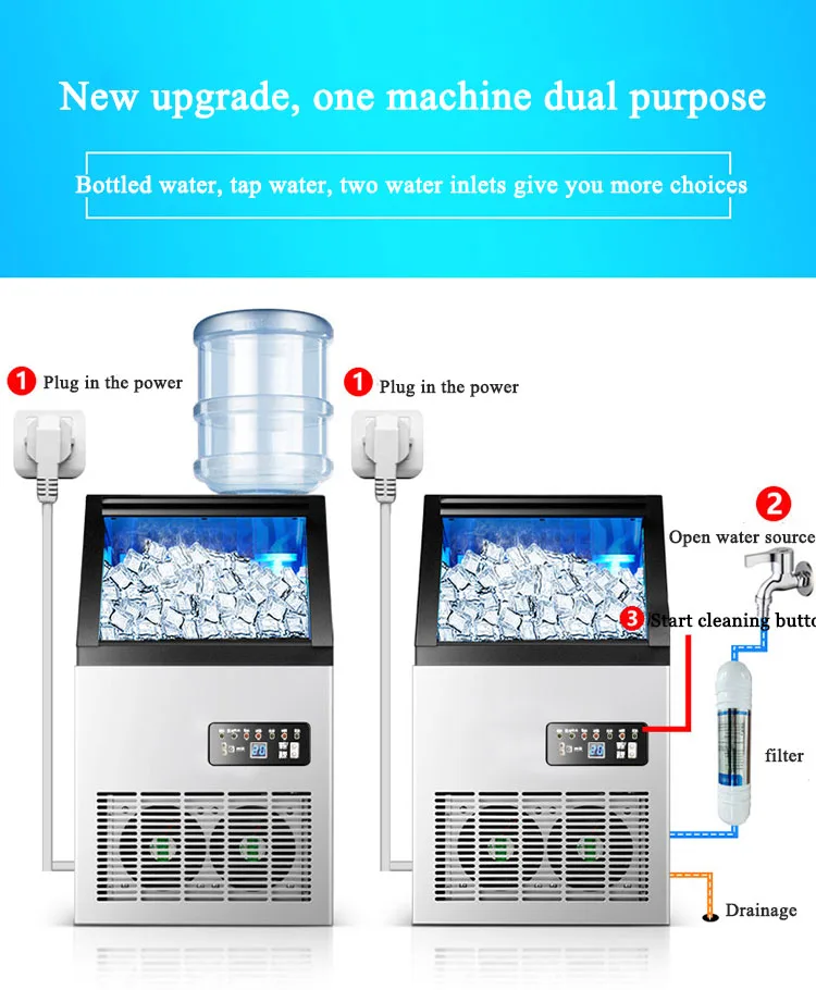 20.5kg commercial tube ice maker machine tube ice making machine
