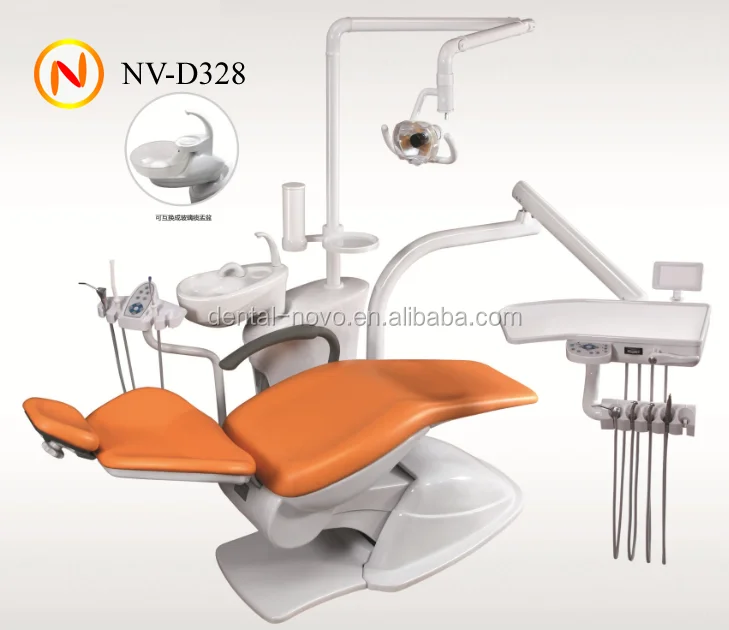 Dental equipment Orange color High Class Dental Unit With dental stool similar as yoshida dental chair unit