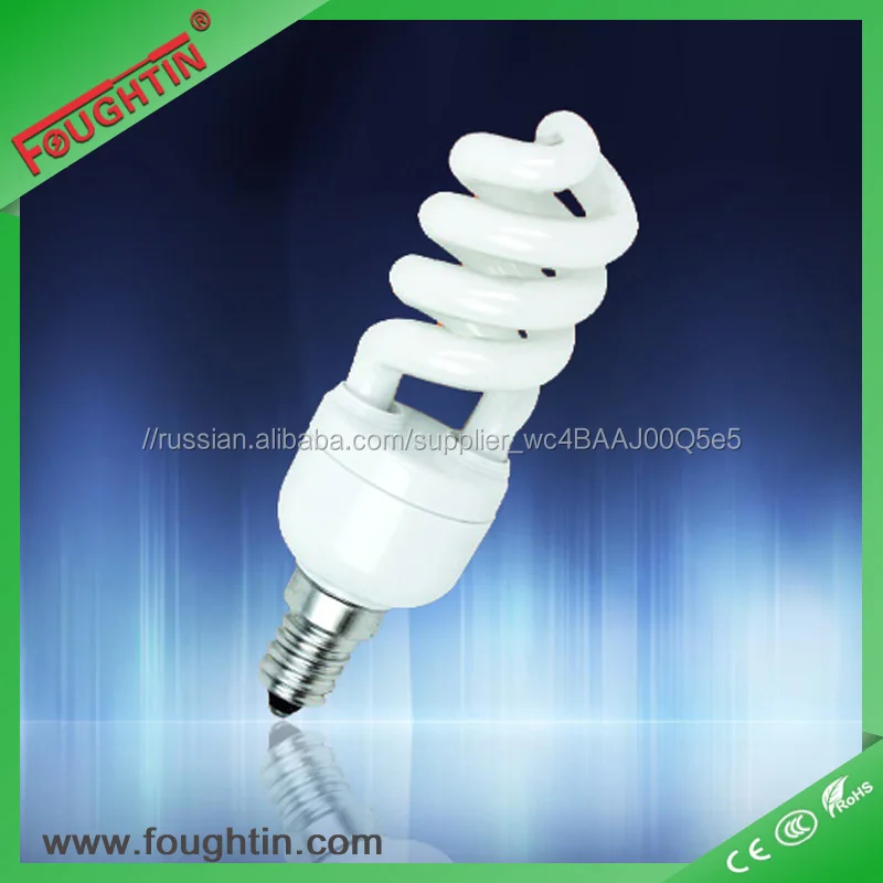 15 Вт дневной свет Половина спираль энергосберегающие лампы E14 E27 энергии лампы