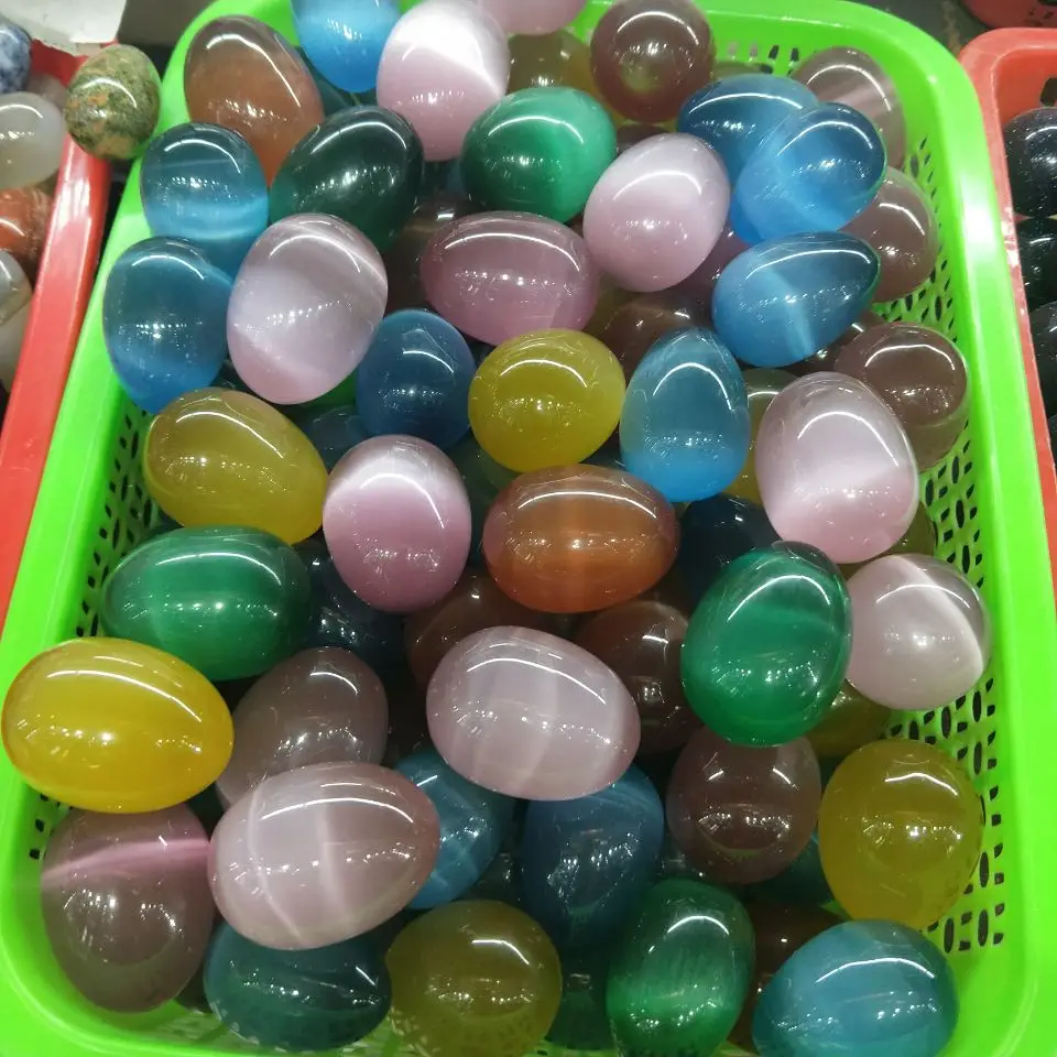 Wholesale Natural Yoni Egg Undrilled Quartz Carved Crystal Stone Egg for Vaginal Exercise