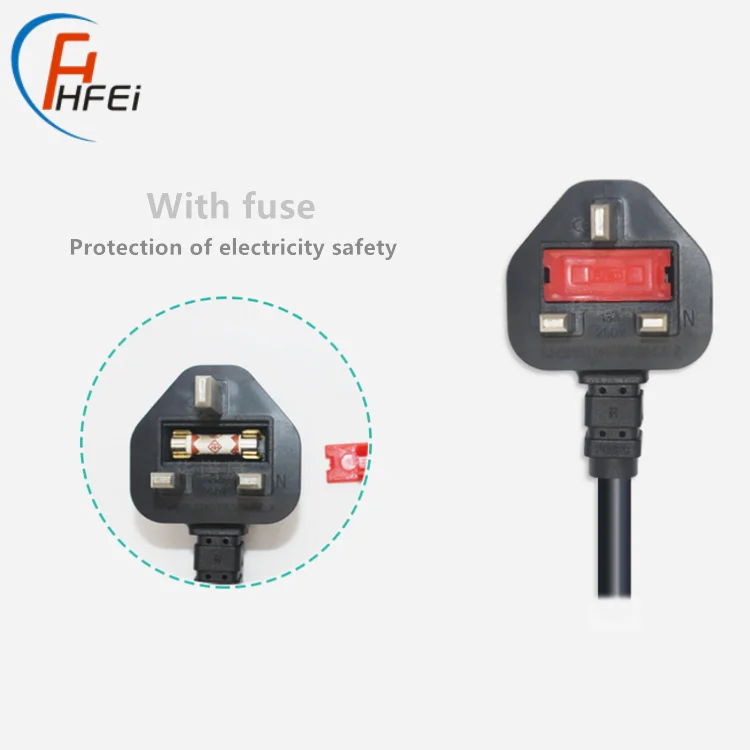 HF 2-prong pin EU UK AC Power Cord Cable  for PC inserts electric socket 3 porng plug to iec 60320 c13