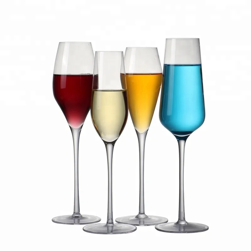 Eco-friendly crystal gold rim champagne flutes for party