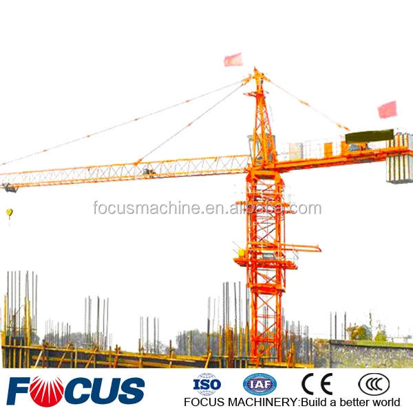 Heavy Duty Luffing Jib Tower Crane with 32t loading capacity