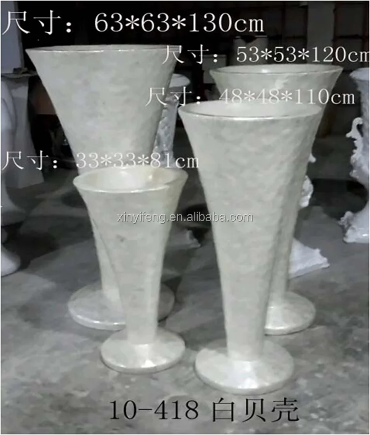 FRP Horticulture Resin Floor Large Flower Vase Villa Multicolor Decor