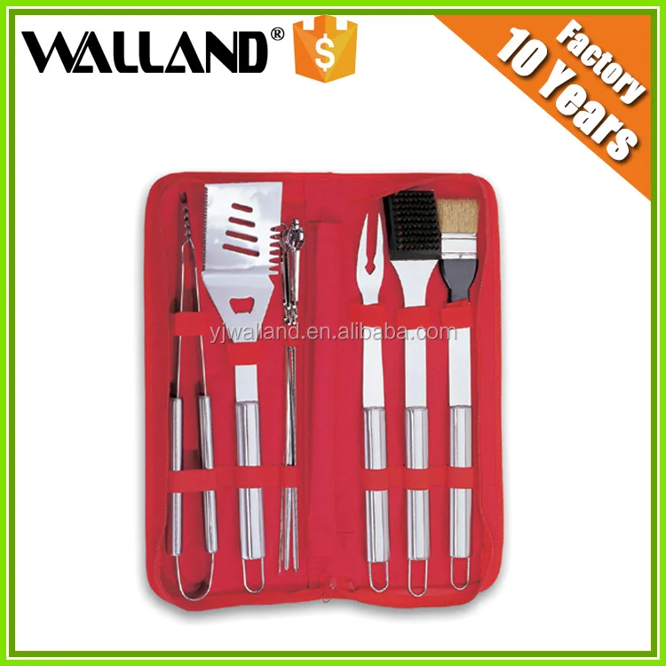 China Factory Cheap Promotion BBq Tool Set Grilling Accessories Barbecue Kit with Carrying Box