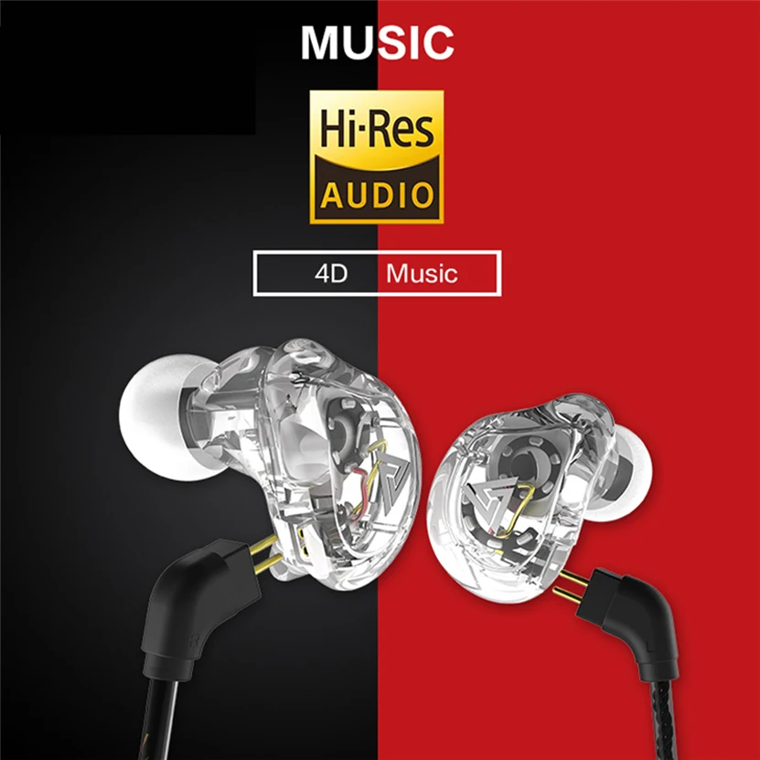QKZ VK1 4DD Dynamic HIFI DJ Monitor Running Sport Headset Earbud In Ear Earphone