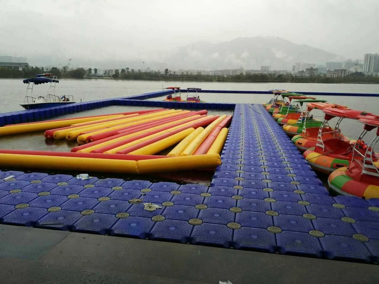 HDPE new material Plastic float dock modular pontoon
